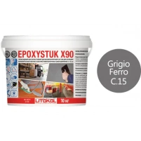 Купить Литокол Epoxystuk Х90 Эпоксидная затирка C.15 Grigio Ferro (Серый) 10кг оптом в Москве от производителя