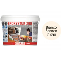 Купить Литокол Epoxystuk Х90 Эпоксидная затирка C.690 Bianco Sporco (Молочный) 10кг оптом в Москве от производителя