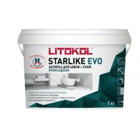 Купить Литокол Starlike Evo Эпоксидная затирка S.102 BIANCO GHIACCIO (светло-серый) 1кг оптом в Москве от производителя