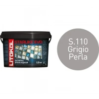Купить Литокол Starlike Evo Эпоксидная затирка S.110 GRIGIO PERLA (жемчужно-серый) 2,5кг оптом в Москве от производителя