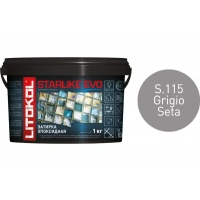 Купить Литокол Starlike Evo Эпоксидная затирка S.115 GRIGIO SETA (серый шелк) 1кг оптом в Москве от производителя