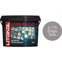 Купить Литокол Starlike Evo Эпоксидная затирка S.115 GRIGIO SETA (серый шелк) 5кг оптом в Москве от производителя