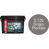 Купить Литокол Starlike Evo Эпоксидная затирка S.120 GRIGIO PIOMBO (свинцово-серый) 2,5кг оптом в Москве от производителя