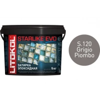 Купить Литокол Starlike Evo Эпоксидная затирка S.120 GRIGIO PIOMBO (свинцово-серый) 5кг оптом в Москве от производителя