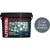Купить Литокол Starlike Evo Эпоксидная затирка S.130 GRIGIO ARDESIA (серый шифер) 5кг оптом в Москве от производителя