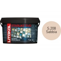 Купить Литокол Starlike Evo Эпоксидная затирка S.208 SABBIA (песочный) 1кг оптом в Москве от производителя