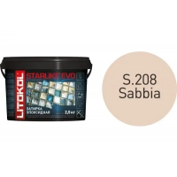 Купить Литокол Starlike Evo Эпоксидная затирка S.208 SABBIA (песочный) 2,5кг оптом в Москве от производителя