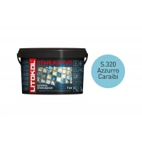 Купить Литокол Starlike Evo Эпоксидная затирка S.320 AZZURRO CARAIBI (лазурь) 1кг оптом в Москве от производителя