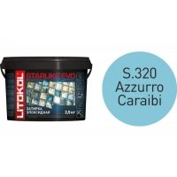 Купить Литокол Starlike Evo Эпоксидная затирка S.320 AZZURRO CARAIBI (лазурь) 2,5кг оптом в Москве от производителя