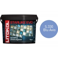 Купить Литокол Starlike Evo Эпоксидная затирка S.330 BLU AVIO (васильковый) 5кг оптом в Москве от производителя