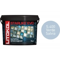 Купить Литокол Starlike Evo Эпоксидная затирка S.400 VERDE SALVIA (светло-голубой) 5кг оптом в Москве от производителя