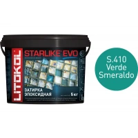 Купить Литокол Starlike Evo Эпоксидная затирка S.410 VERDE SMERALDO (изумруд) 5кг оптом в Москве от производителя