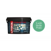 Купить Литокол Starlike Evo Эпоксидная затирка S.420 VERDE PRATO (зеленый) 1кг оптом в Москве от производителя