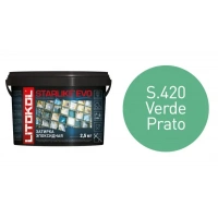 Купить Литокол Starlike Evo Эпоксидная затирка S.420 VERDE PRATO (зеленый) 2,5кг оптом в Москве от производителя