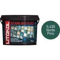 Купить Литокол Starlike Evo Эпоксидная затирка S.430 VERDE PINO (зеленая сосна) 5кг оптом в Москве от производителя