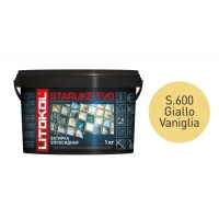 Купить Литокол Starlike Evo Эпоксидная затирка S.600 GIALLO VANIGLIA (ваниль) 1кг оптом в Москве от производителя
