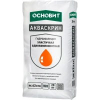 Купить Однокомпонентная эластичная гидроизоляция ОСНОВИТ АКВАСКРИН НС62 Е1к, 20кг оптом в Москве от производителя