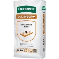 Купить Клей для укладки брусчатки и камня тонкослойный ОСНОВИТ ФЛАЙФОРМ AC6 Lq , 25 кг оптом в Москве от производителя