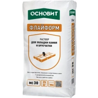 Купить Раствор для укладки камня ОСНОВИТ ФЛАЙФОРМ МС30 030 бежевый, с одновременной расшивкой швов, 25 кг оптом в Москве от производителя