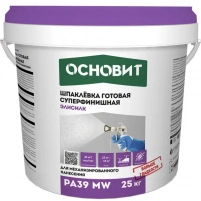 Купить Шпаклевка готовая суперфинишная для МН ОСНОВИТ ЭЛИСИЛК PA39 MW , 25 кг оптом в Москве от производителя