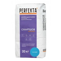 Купить Водоотталкивающая эластичная затирка Перфекта «СмартШов», Голубой, 20 кг оптом в Москве от производителя