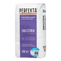 Купить Перфекта Экотек Монтажный клей для теплоизоляции ЗИМНИЙ, 25кг оптом в Москве от производителя