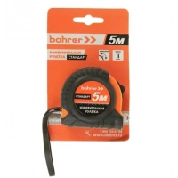 Купить Рулетка измерительная Bohrer Стандарт 10м х 25мм, с фиксатором, обрезиненный ударопрочный корпус 41011025 оптом в Москве от производителя