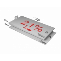 Купить ТЕХНОНИКОЛЬ XPS CARBON PROF SLOPE-2,1%  600х1200х10/35 Элемент А (18шт/12,96м2/0,29160м3/упак) Экструзионный пенополистирол оптом в Москве от производителя