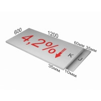 Купить ТЕХНОНИКОЛЬ XPS CARBON PROF SLOPE-4,2% 1200x600x10/35 Элемент J (18шт/12,96м2/0,29160м3/упак) Экструзионный пенополистирол оптом в Москве от производителя