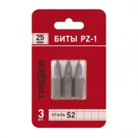 Купить ТРИГГЕР 84963 Биты ПРОФИ PZ-1 25мм (блистер уп.3шт) (20/800) оптом в Москве от производителя