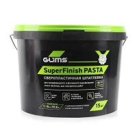 Купить Шпатлевка полимерная GLIMS SuperFinish PASTA, суперфинишная, готовая, 15 кг оптом в Москве от производителя