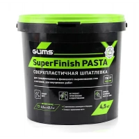 Купить Шпатлевка полимерная GLIMS SuperFinish PASTA, суперфинишная, готовая 4,5 кг оптом в Москве от производителя