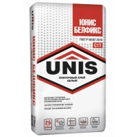 Купить Клей плиточный Юнис Белфикс белый, 25 кг оптом в Москве от производителя