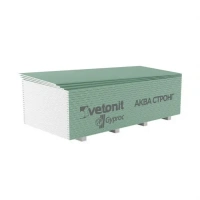 Купить Гипсокартон ВЕТОНИТ АКВА СТРОНГ 2000х1200х15 кат. B  (46шт/под) оптом в Москве от производителя