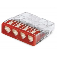 Купить 2273-204 Клемма WAGO 4x2.5мм крас/прозр оптом в Москве от производителя