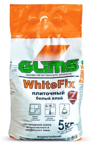 Купить Клей плиточный Glims WhiteFix Белый, 5 кг оптом в Москве от производителя