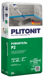 Купить PLITONIT Р2 Ровнитель самовыравнивающийся 25 кг  (48шт/подд.) оптом в Москве от производителя