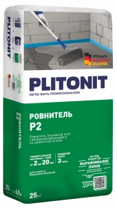 Купить PLITONIT Р2 Ровнитель самовыравнивающийся 25 кг  (48шт/подд.) оптом в Москве от производителя