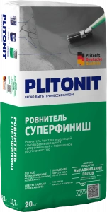 Купить PLITONIT СуперФиниш Ровнитель быстротвердеющий самовыравнивающийся суперфинишный 20 кг  (48шт/подд.) оптом в Москве от производителя