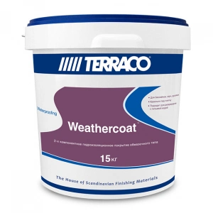 Купить Двухкомпонентное цементное гидроизоляционное покрытие TERRACO Weathercoat Grey, 15 кг (комбо) оптом в Москве от производителя