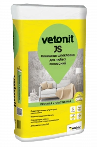 Купить Шпаклевка финишная для любых оснований ВЕТОНИТ Джэй Эс (Vetonit JS), 20 кг оптом в Москве от производителя