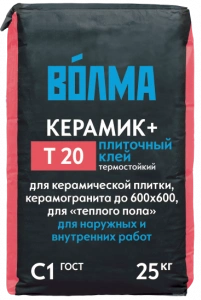 Купить Клей Плиточный Волма Керамик Плюс влагостойкий, 25 кг оптом в Москве от производителя