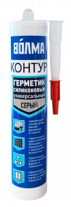 Купить ВОЛМА Контур Герметик силиконовый универсальный  290мл серый оптом в Москве от производителя