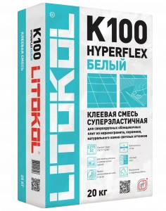 Купить Клей для плитки Litokol Hyperflex K100 Белый 20 кг оптом в Москве от производителя