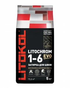 Купить Литокол Litochrom 1-6 EVO LE.100 затирочная смесь Пепельно-белый 5кг оптом в Москве от производителя