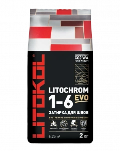 Купить Литокол Litochrom 1-6 EVO LE.105 затирочная смесь Серебристо-серый  2кг оптом в Москве от производителя