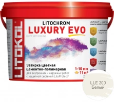 Купить Литокол Litochrom LUXURY EVO LLE.200 затирочная смесь Белый 2кг оптом в Москве от производителя