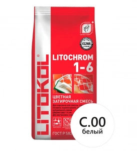 Купить Литокол Litochrom затирка 1-6 С.00 Белая 2кг оптом в Москве от производителя