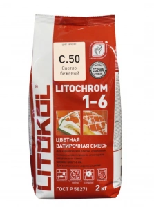 Купить Литокол Litochrom затирка 1-6 С.50 Светло-бежевый/Жасмин 2кг оптом в Москве от производителя