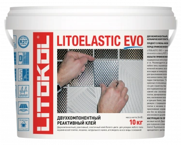 Купить Литокол Litoelastic Evo реактивный эпокс.-полиуретан. клей (комп. А+В) 10кг оптом в Москве от производителя